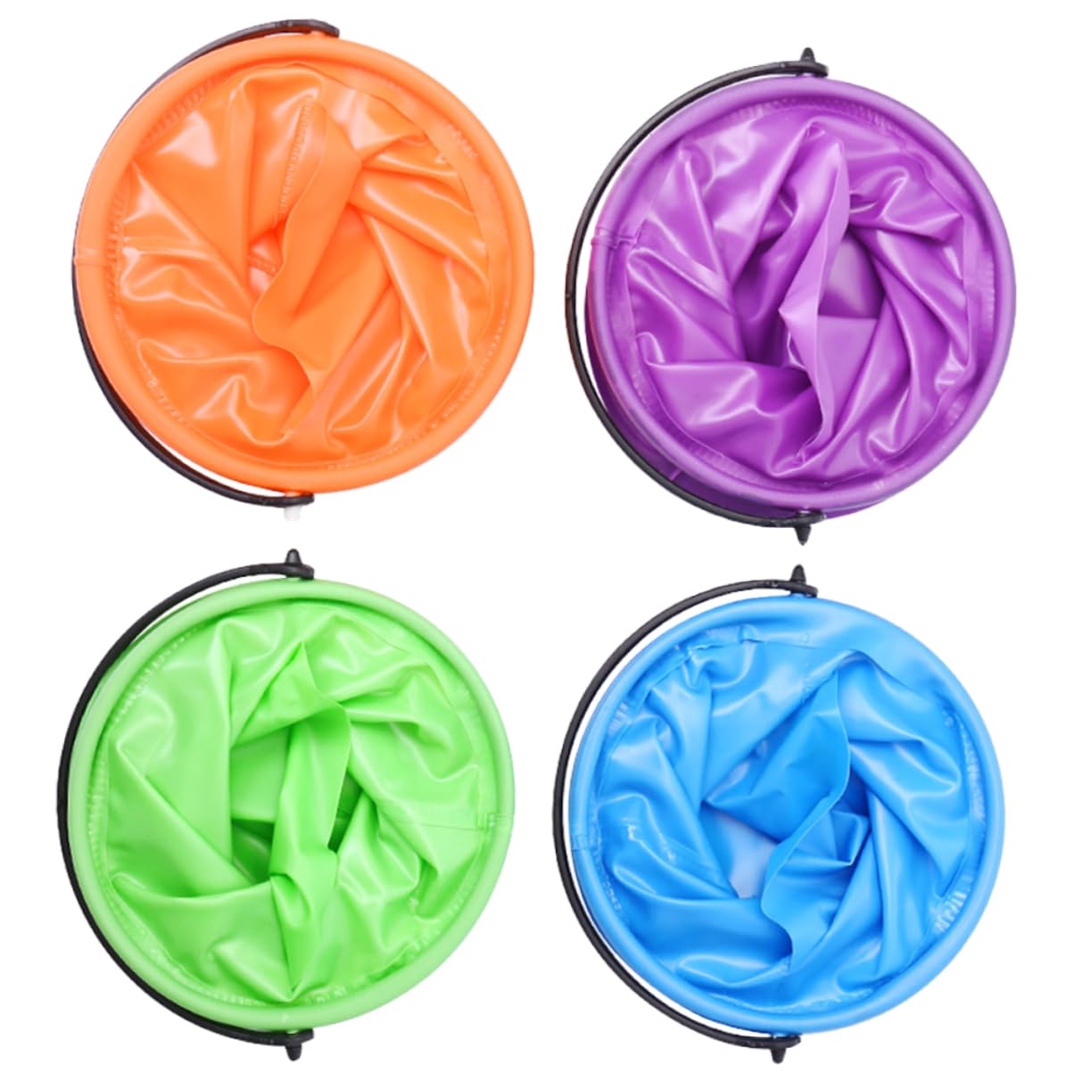 HOMSFOU 2 Set Secchio Pieghevole per Lavaggio Arancione per Pittura E Pulizia Leggero E Facile da Trasportare per Ed Esterno 4 Pezzi*2