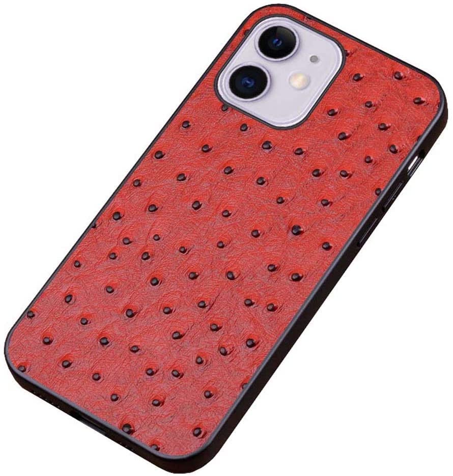Coque iPhone 12 antichoc cuir rouge protection integral INFRI