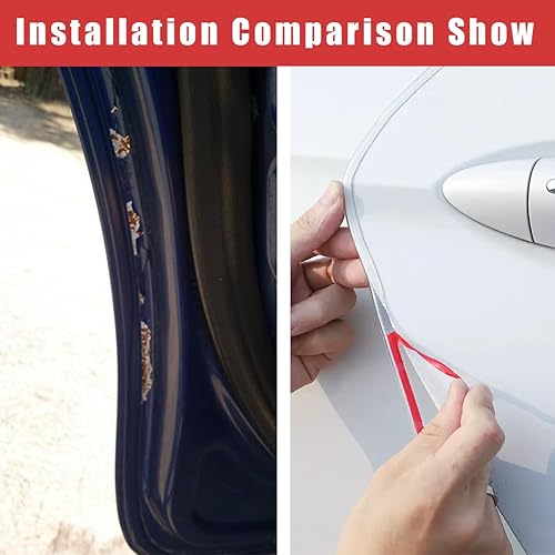Miniatura 6 de Ziciner Protectores de borde de puerta de automóvil, 16 pies (16.4 ft), protector de sello de goma con forma de U, protección de moldura de entrada