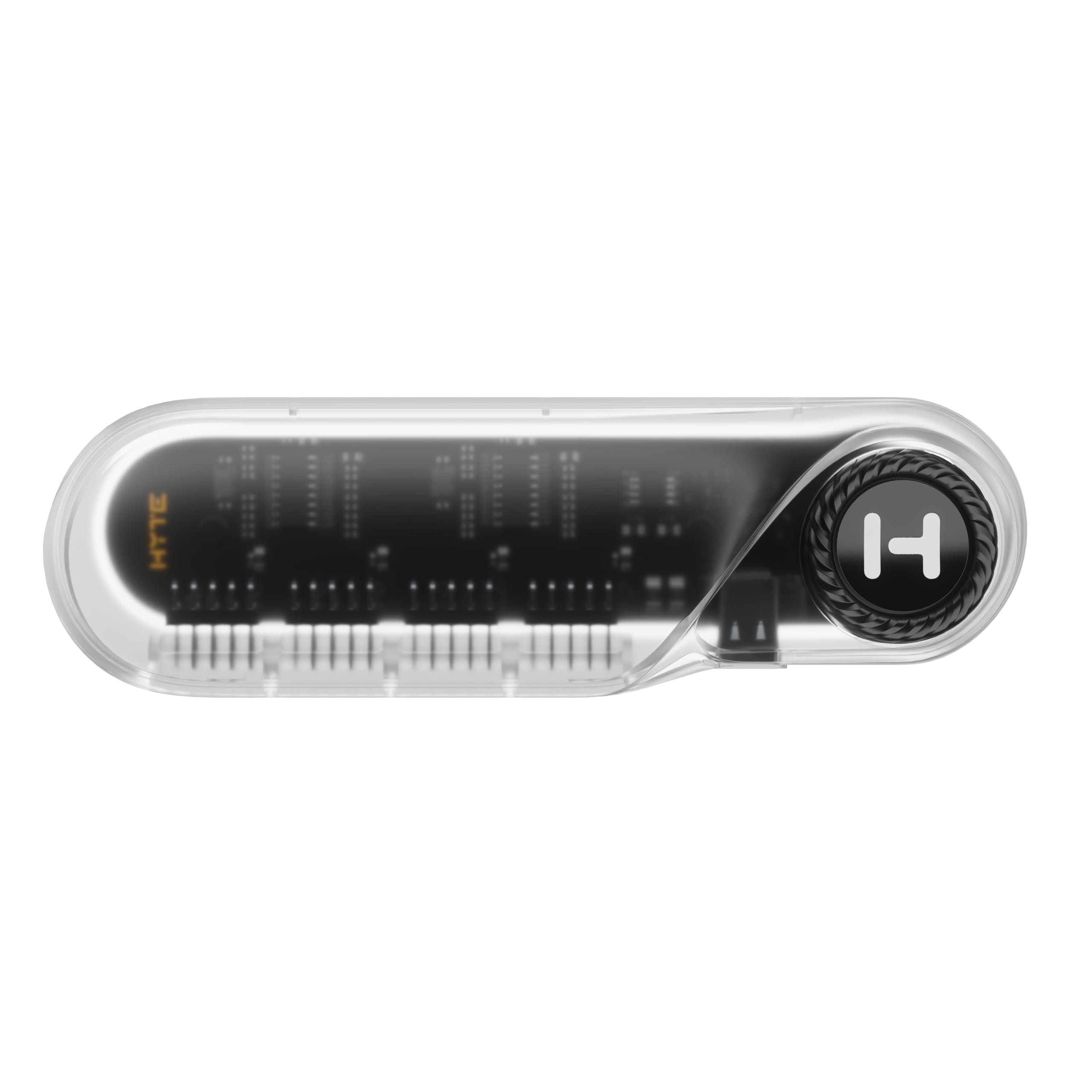 Hyte Hub USB interno alimentato - 4 intestazioni di uscita USB 2.0, estensione USB della scheda madre USB a 9 pin, magneti extra forti e nastro adesivo incluso, moderna estensione interna - cristallo