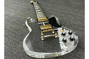 LED Light Electric Guitar Clear Guitar Kits with Maple Neck