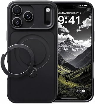 CASEKOO iPhone 18 Pro/17 Pro Case, 2026 Masterpiece & 360 Degree Rotation, MagSafe Compatible, US Military Standard, 360  Omnidirectional Shockproof, Horizontal, Adjustable Angle, Supports Maximum 25