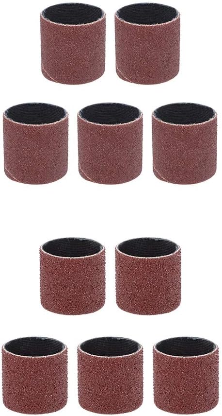 ABST26416 Abrasive 5/10Pcs Sanding Sleeves Sandpaper Band Drums To Home Improvement Art Craft Wood Metallurgy Machinery Shipbuilding - (Grit: 240 Grits 10Pcs)
