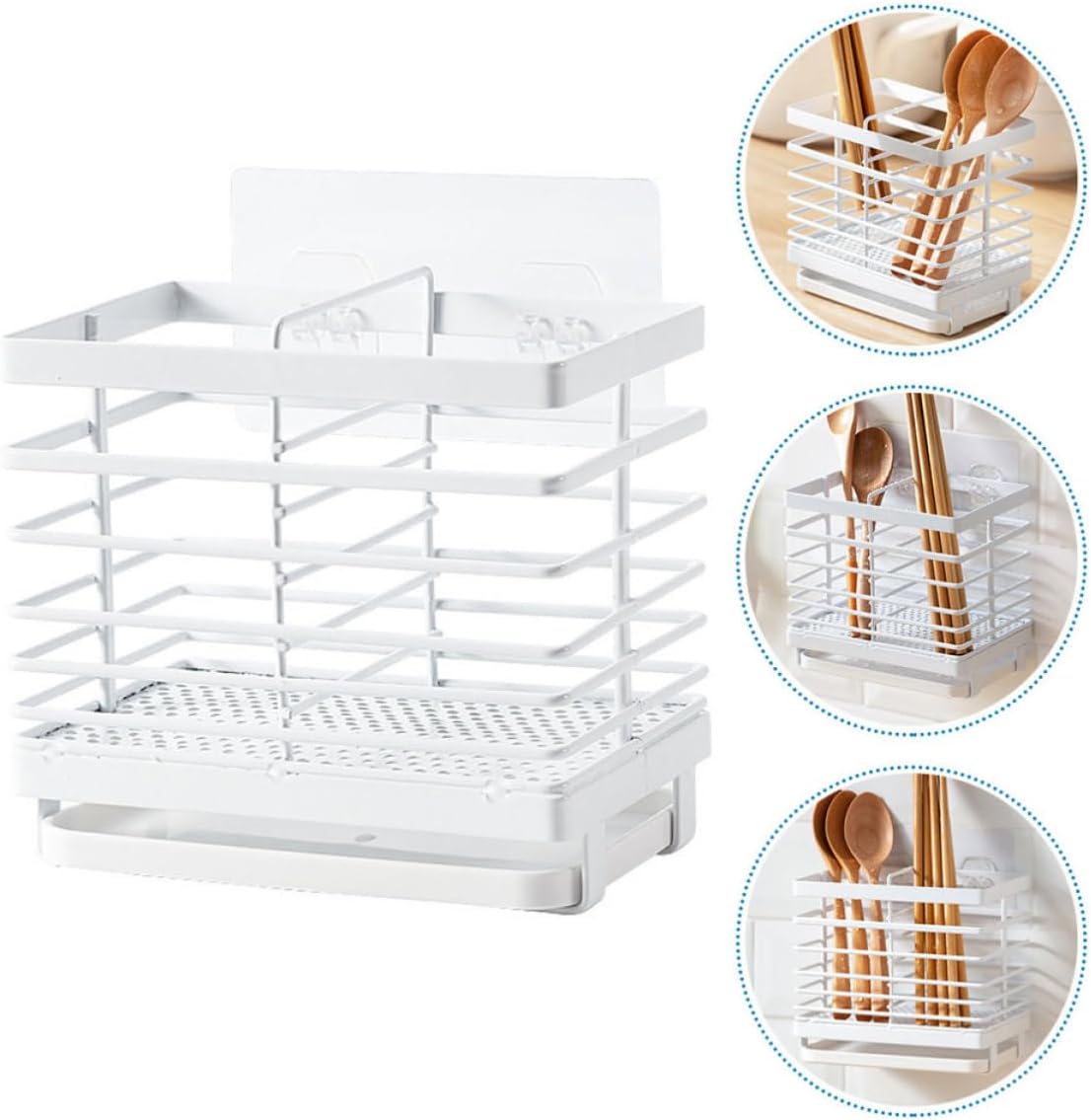 Chopsticks Holder Kitchen Rack Telescopic Wall Mounted Folding Iron image 4