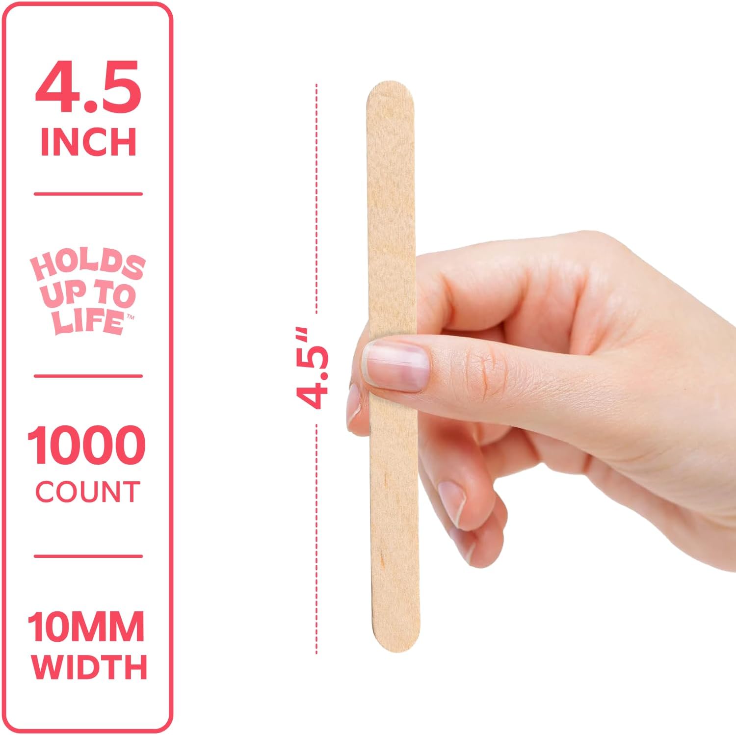 GUSTO 4.5 Inch Wooden Craft Popsicle Sticks [1000 Count] image 2