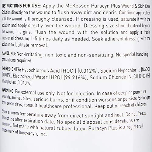 Mckesson Puracyn Plus Wound And Skin Care Solution, Would Irrigation Solution, 16.9 Fl Oz, 1 Count #TOP2