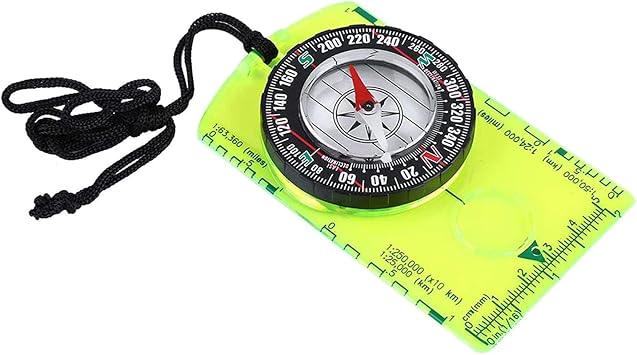 Multifunctional Compass Handheld Compass ith Magnetic Needle and Directional Arrow, Orienting Lines Compass and Lanyard