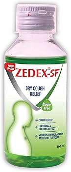 sugar s  Zedex-SF - Bottle of 100 ml Cough Syrup : Amazon.in: Health