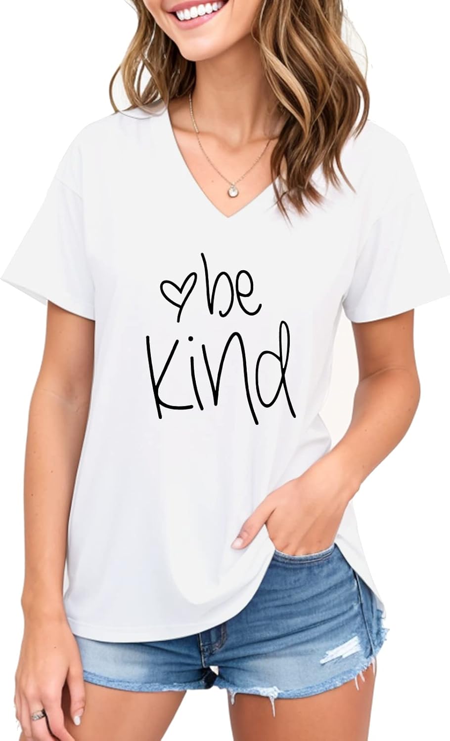Be Kind T Shirts Women Cute Graphic Blessed Shirt Funny Inspirational Teacher Fall Tees Tops