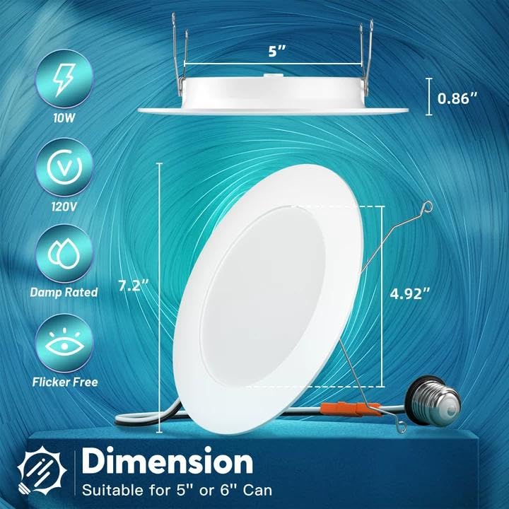 Retrofit LED Recessed Lighting - 5 Color Temperatures -5 Retrofit LED Recessed Lighting - 5 Color Temperatures -5