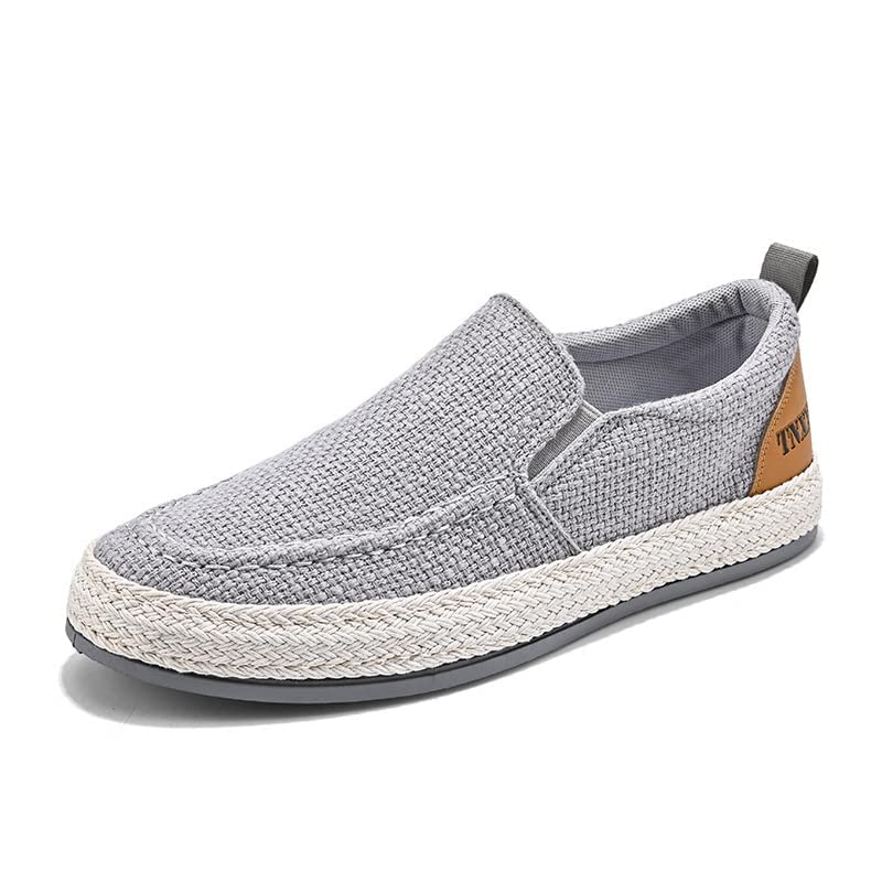 Men's Breathable Canvas Casual Loafers Slip on Sneakers Fisherman's Shoes Cloth Flats Shoes - Main Image