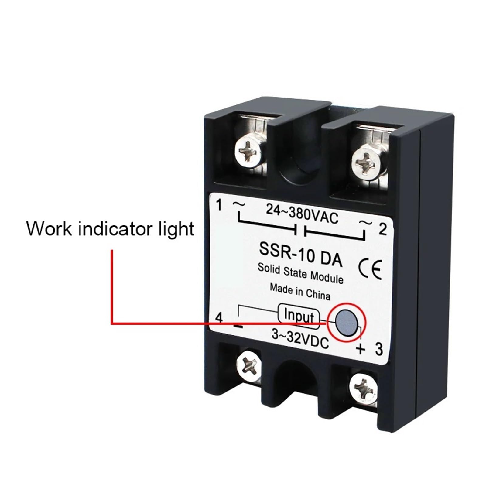 10 relés de estado sólido SSR 10 A 25 A 40 A 50 A 60 A 80 A 100 A relé de control monofásico CC a CA (CA CA, 10 unidades SSR 25 A)