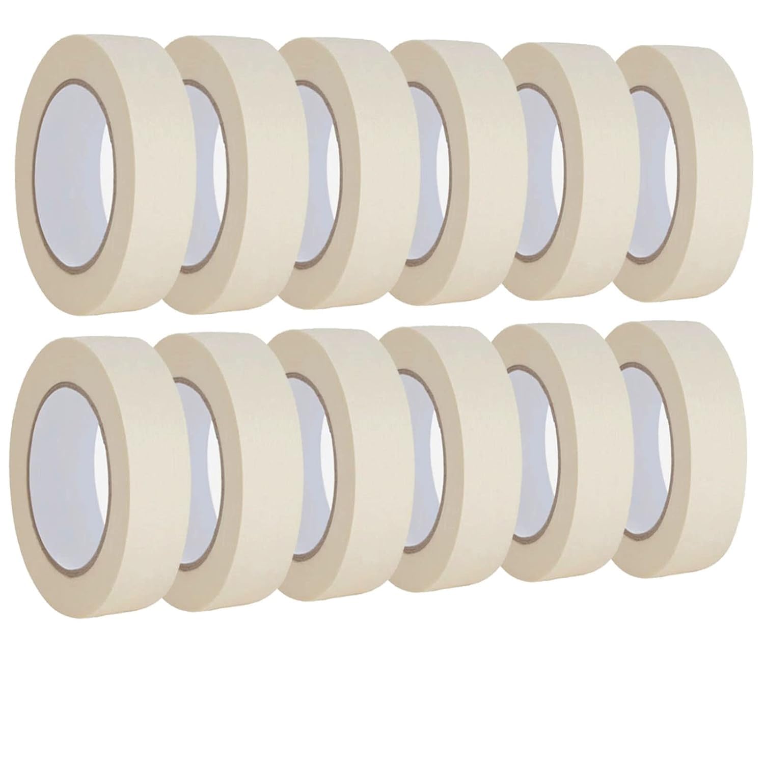 Wiles Eagle Masking Tape for Painting – 25mm x 50 Metres, Multi-Surface Decorating Tape for DIY, Medium-High Adhesion, Clean Removal, Easy Tear Design, Multi Purpose painting Tape –12 ROLLS