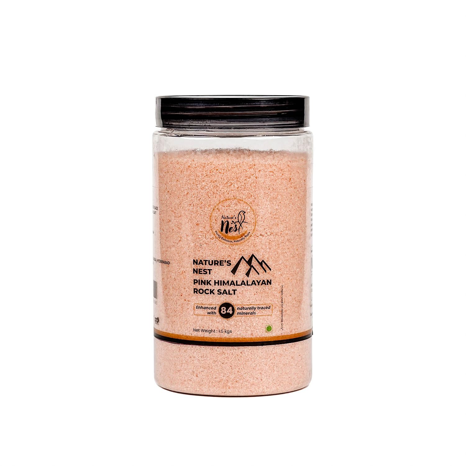 Natures Nest Pink Himalayan Rock Salt Powder|Unrefined,No Additives Added,Healthy for Cooking|Sendha Nammak|100% Pure Pink Rock Salt Powder|Pet Jar|1.5KGS (B0D7S4VL54) Amazon Price History, Amazon Price Tracker