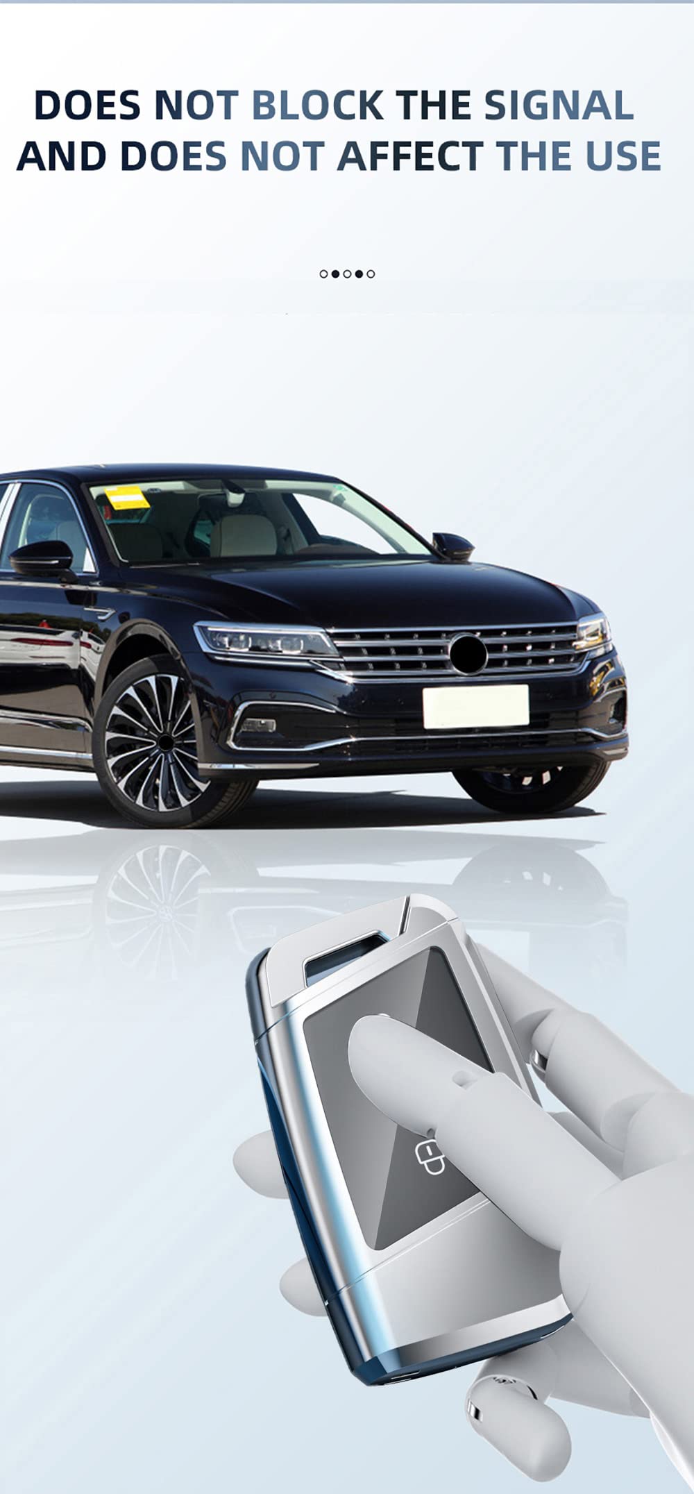KUNIO Funda para llave compatible con VW Magotan Passat B8 CC Tiguan