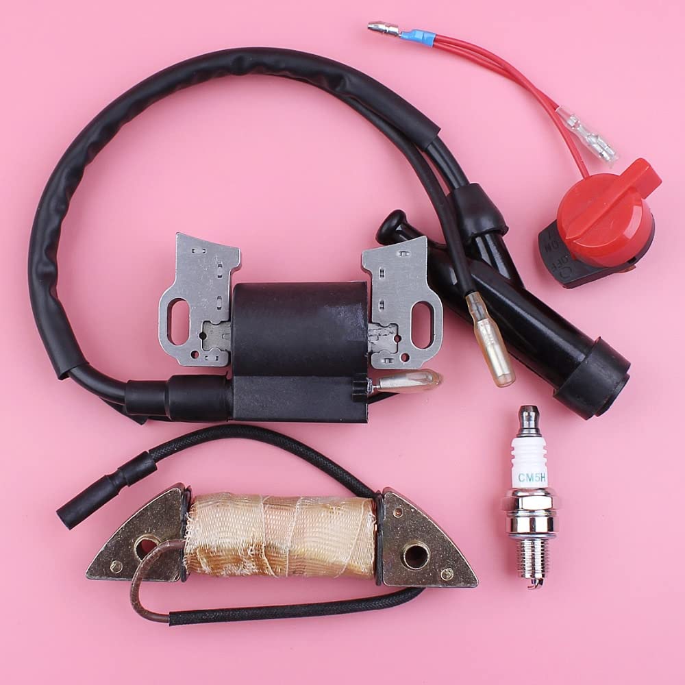 Accesorios Kit de bujía de interruptor de parada de bobina de carga de encendido para Honda GX340 GX390 11HP 13HP GX 340 390 pieza de motor de cortacésped (Color : China)