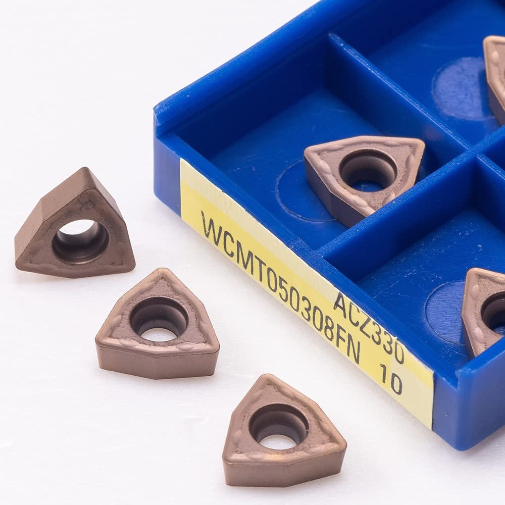 KEEBI Insertos de torneado de carburo 10 Piezas WCMT WCMX Hoja de aleación Dura, WCMT050308 WCMT040208 WCMT06T308 WCMX030208 WCMT080412FN FN Fresa (Angle : WCMT080412FN)
