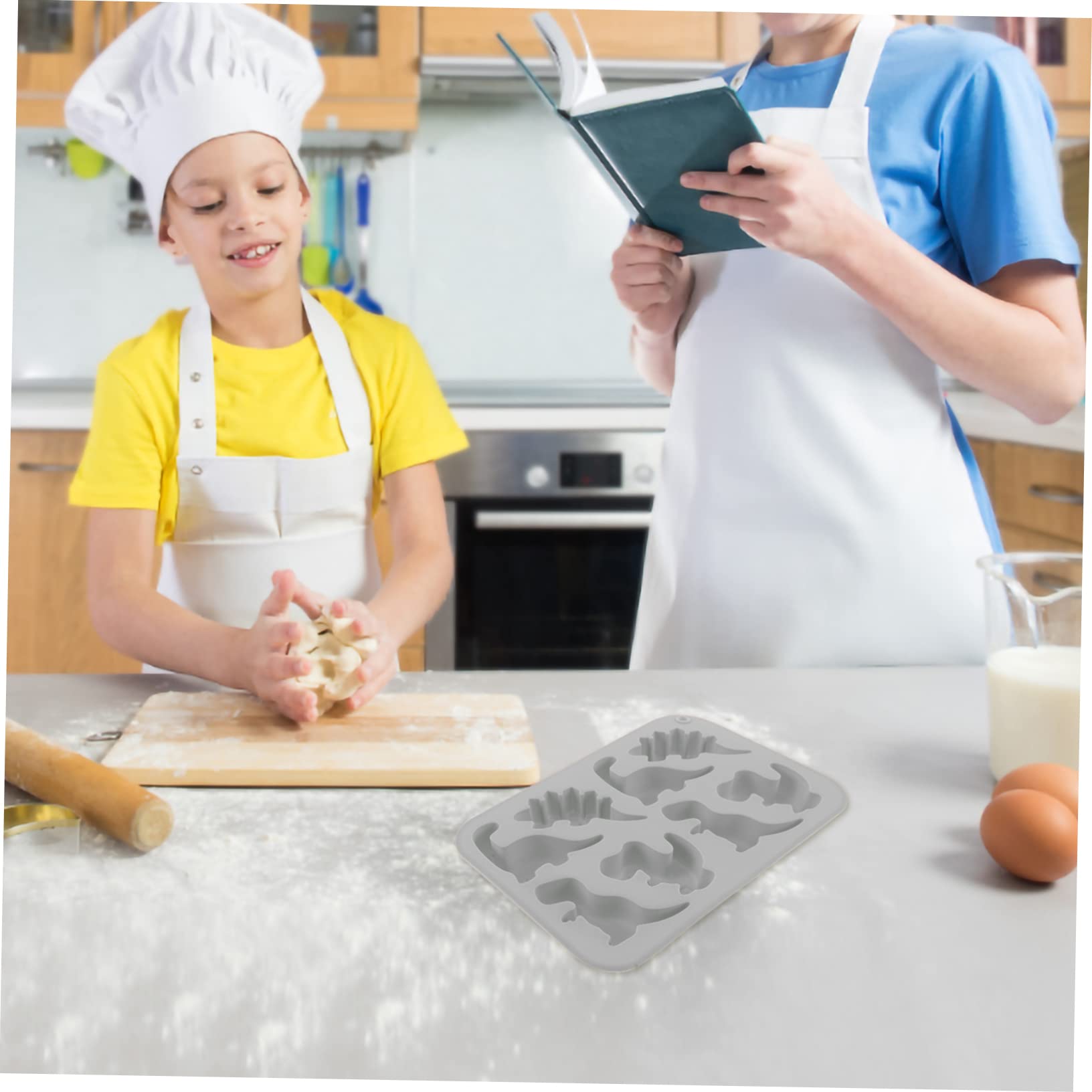 5stücke Dinosaurier Silikonform Für Schokolade Und Süßigkeiten Antihaftbeschichtet Wiederverwendbar Für Diy-bäckerei Zu Hause Fach Design