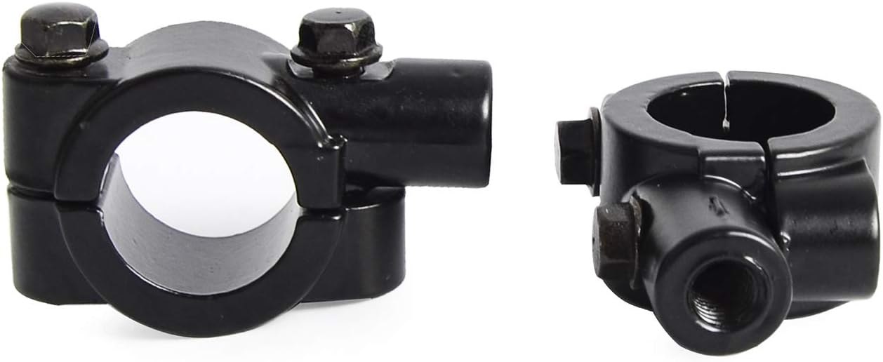 7/8" Handlebar Mirror Mount Clamps Accessories Black Motorcycle Rearview Side Mirrors Adapter (8mm)