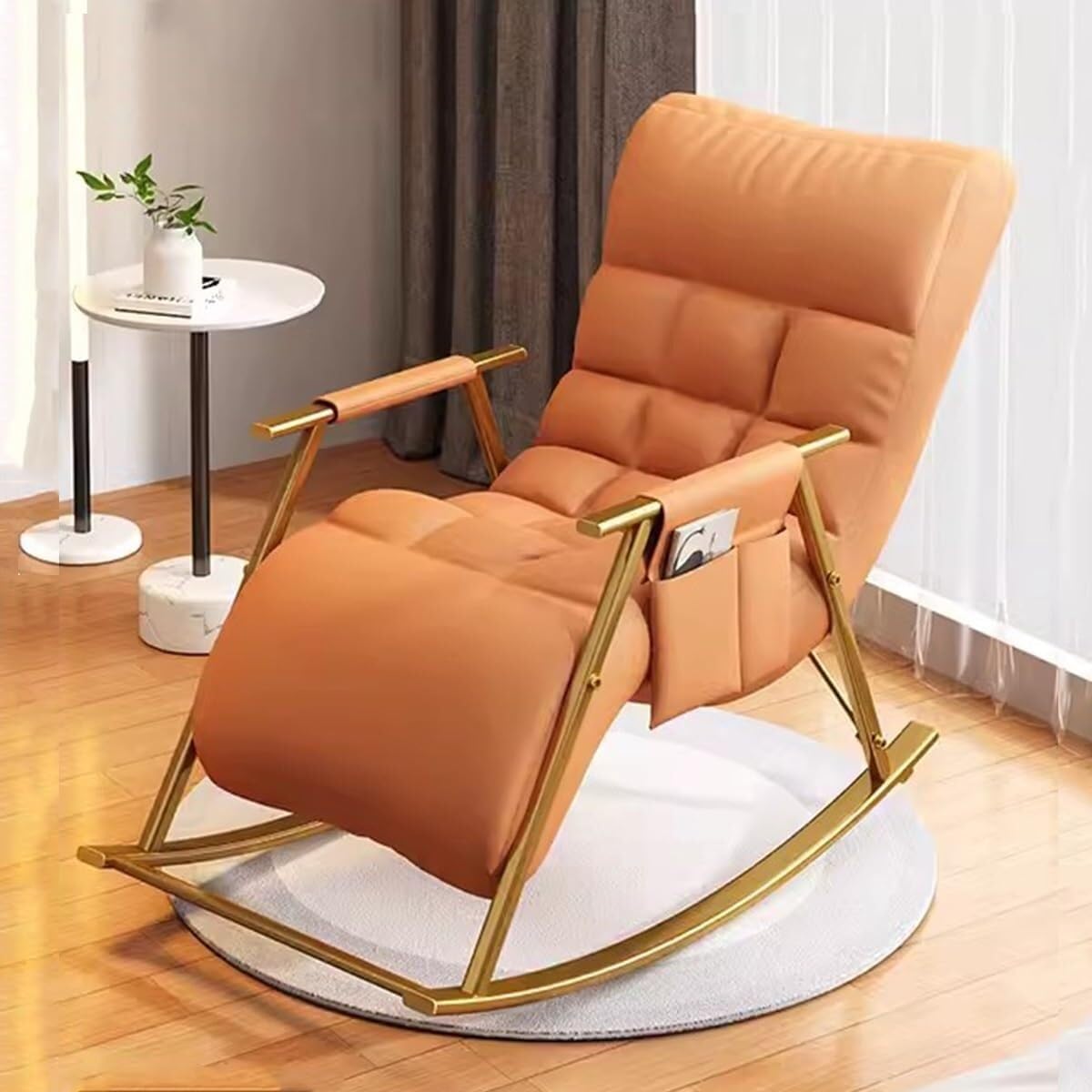 Modern Balcony Rocking Chair - Adjustable Recliner Glider for Living Room & Outdoor Patio - Stylish Chair for Lounge & Leisure Comfort