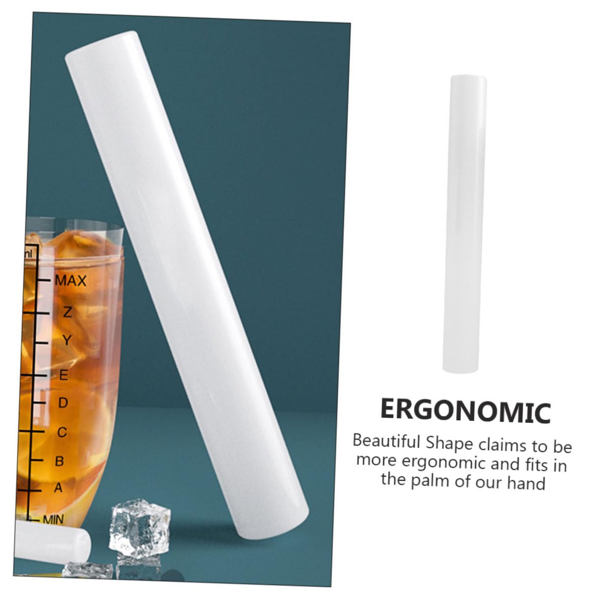 GRIRIW Ice Mallet for Breaking Ice Fruit Masher for Drinks Multifunctional Kitchen Stirring Rod