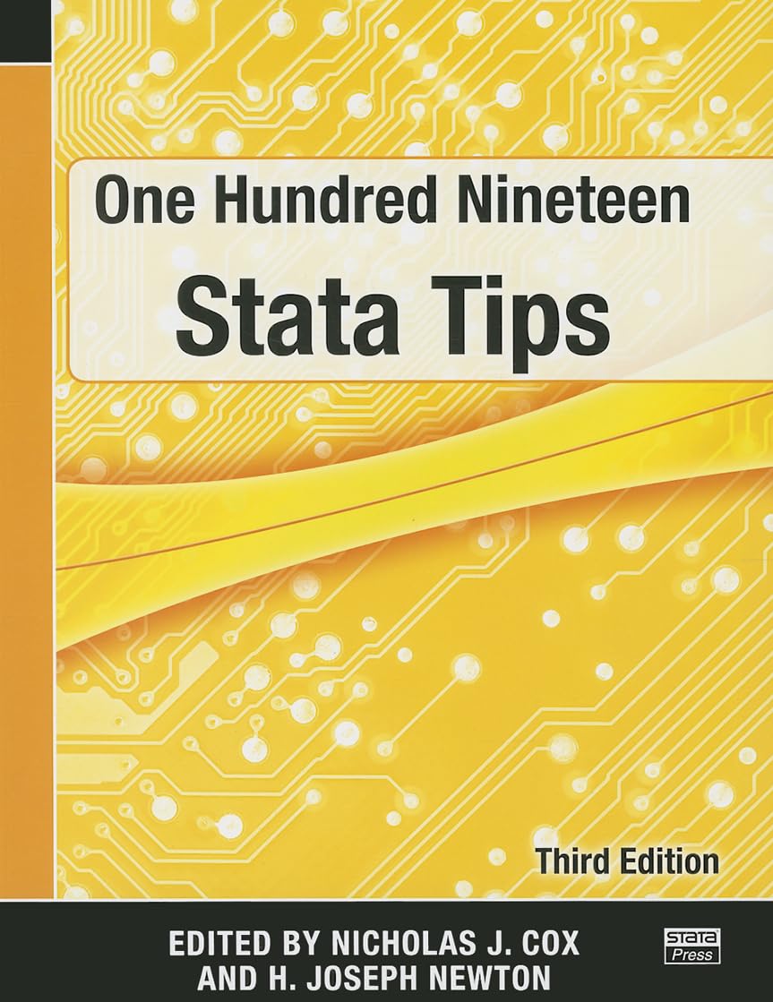 One Hundred Nineteen Stata Tips 第三版 Amazon.com: One Hundred Nineteen Stata Tips, Third Edition
