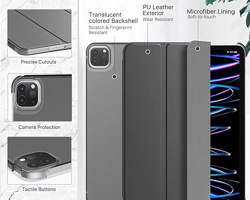 Miniatura 4 de MoKo Case Fit - Funda para iPad Pro 11 de 4 generación 2022iPad Pro 11 de 3 generación 2021, compatible con carga de lápiz Apple Funda protectora
