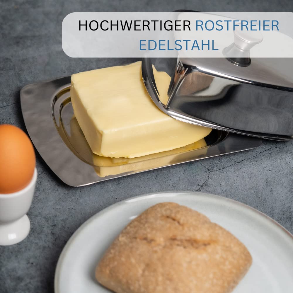 Westmark butter bowl, decorative, length: 19 cm, stainless steel, silver, 20872260