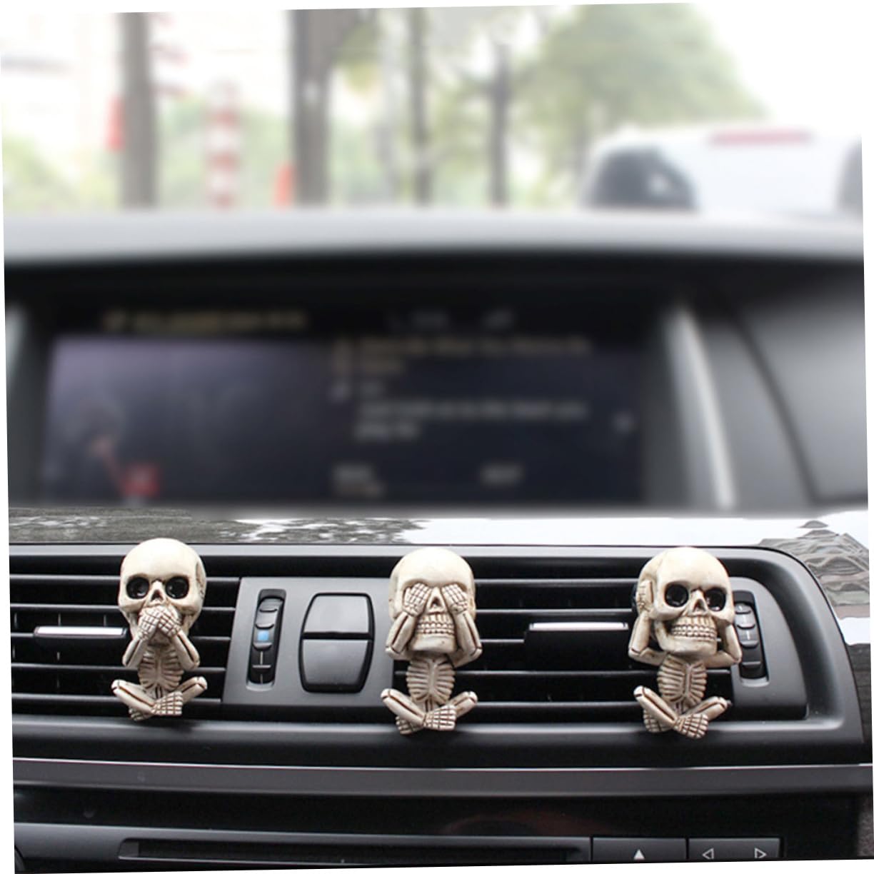 SOLUSTRE 12stücke Auto Luftventil Clips Süße Schädel-designs Für Halloween-dekoration Und Aromatherapie Im Auto Kompatibel Mit Meisten Lüftungsschlitzen Leicht Und