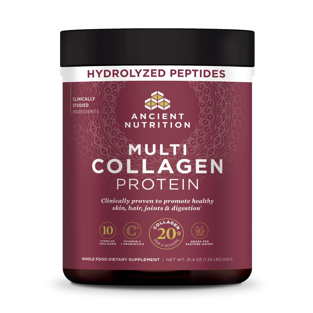 Ancient Nutrition Hydrolyzed Multi Collagen Peptides Powder, Unflavored Unflavored 60 Servings