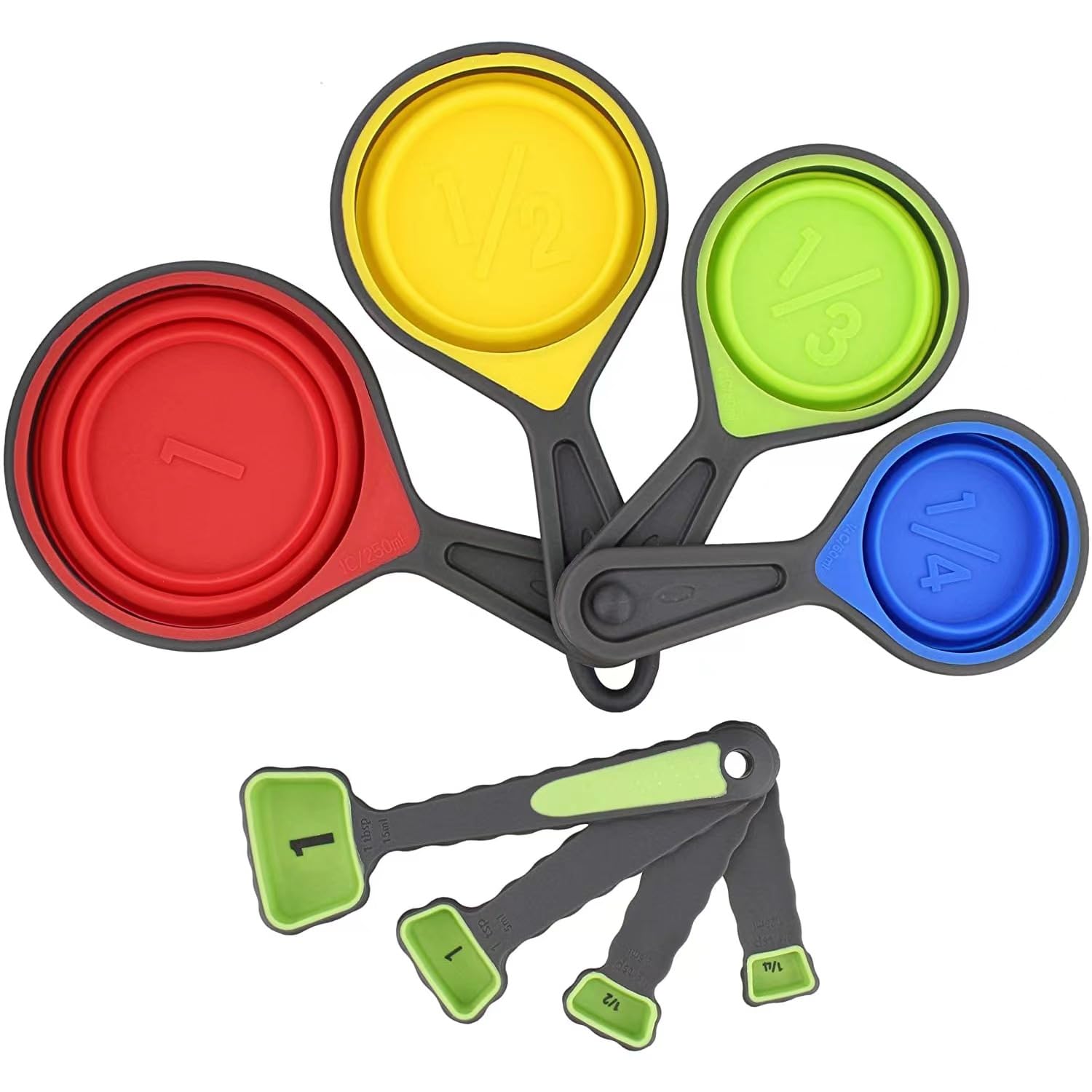 Paquete de 12 coladores Plegables Esenciales de Cocina sobre el Fregadero colador Cesta for escurrir Pasta/Verduras/Frutas (Verde)/629