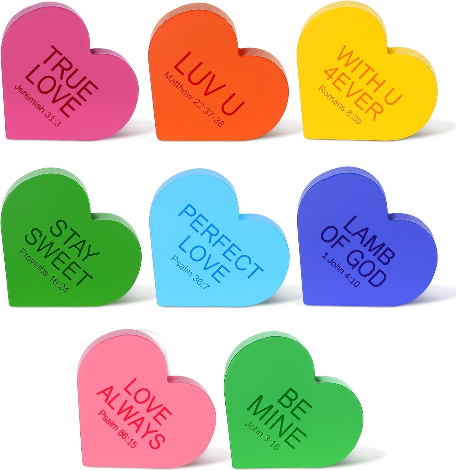 Thyle 8 Pcs Religious Valentine's Day Candy Heart