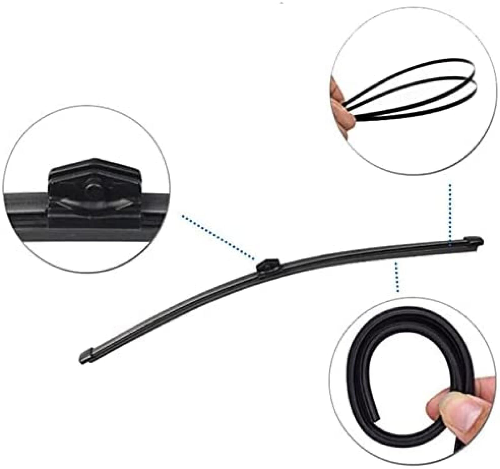 Escobilla limpiaparabrisas, para Q2 2016-2020, limpiaparabrisas de coche LHD, juego de escobillas limpiaparabrisas delanteras y traseras, escobilla limpiaparabrisas de 24 "19" 13 "