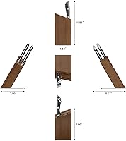 Vista 3 de Cangshan ELBERT Series - Juego de cuchillos forjados de acero alemán, acacia (3 piezas, negro)