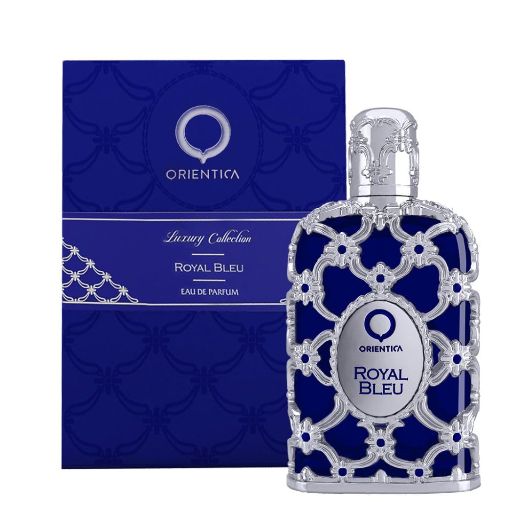Orientica Royal Bleu Eau de Parfum 80ml, Luxurious Unisex Arabian Perfume Spray, Long Lasting Floral Amber Fresh Jasmine Fragrance