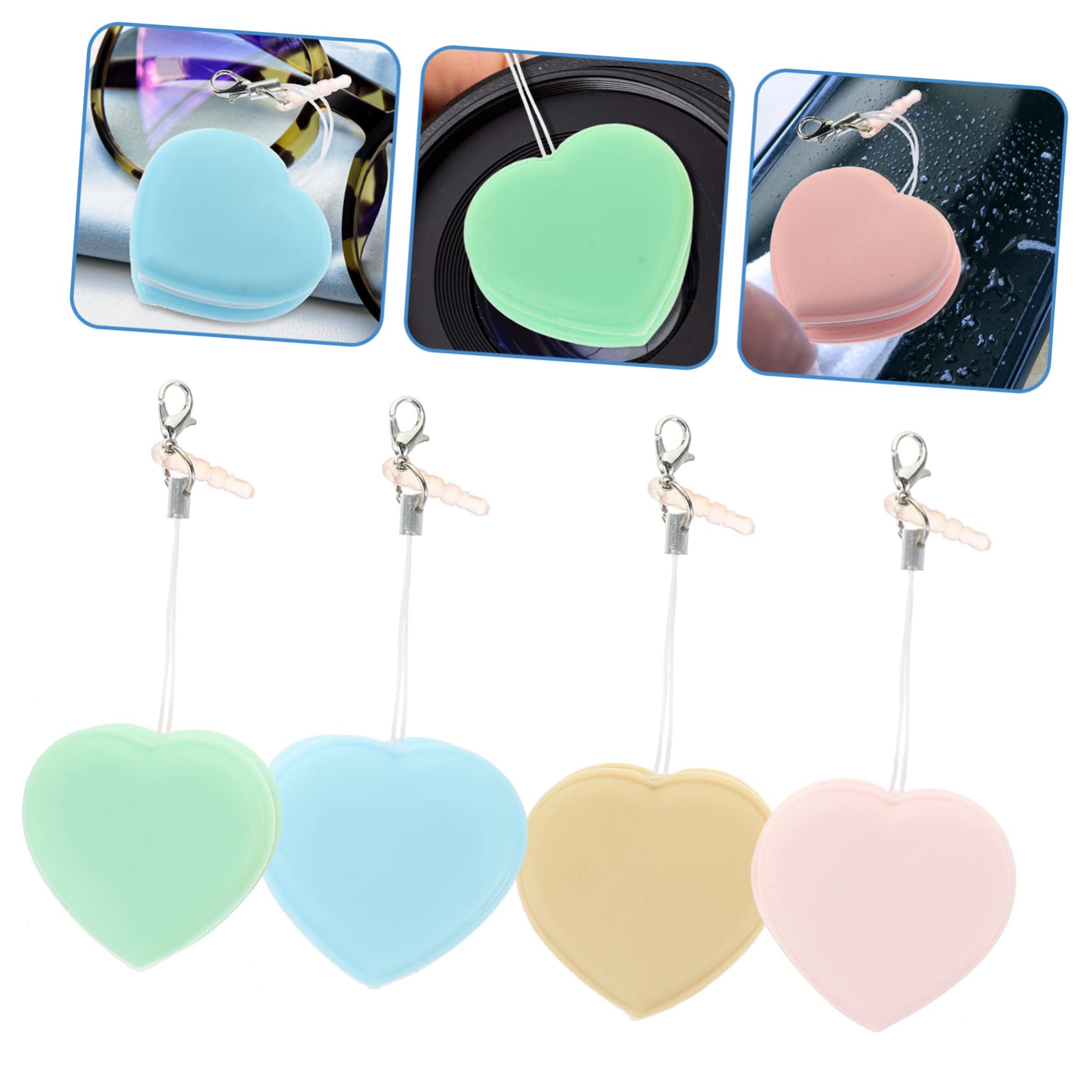 20pezzi Salviette Pulenti Per Schermi e Lenti Panni Microfibra Per Occhiali e Dispositivi Elettronici Accessori Decorativi Per Zaini e Chiavi