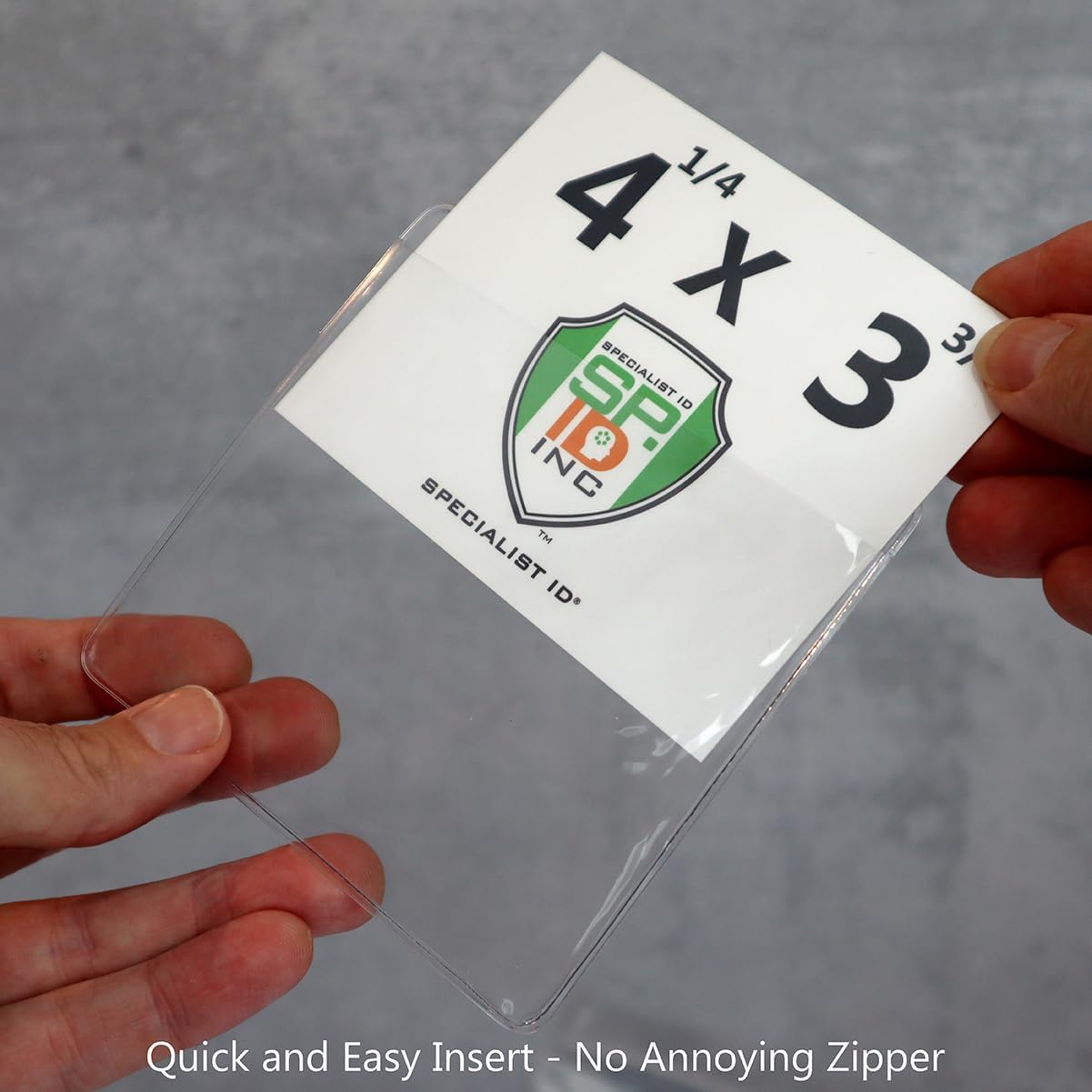 500 Pack -4x3 Nametag Holder with Lanyard - Horizontal - Premium 4 x 3 Event Badge Holders with Lanyards - Extra Room Pouch - Large Name Tags for Events, (up to 3 3/4 x 4 1/4) Specialist ID (Black)