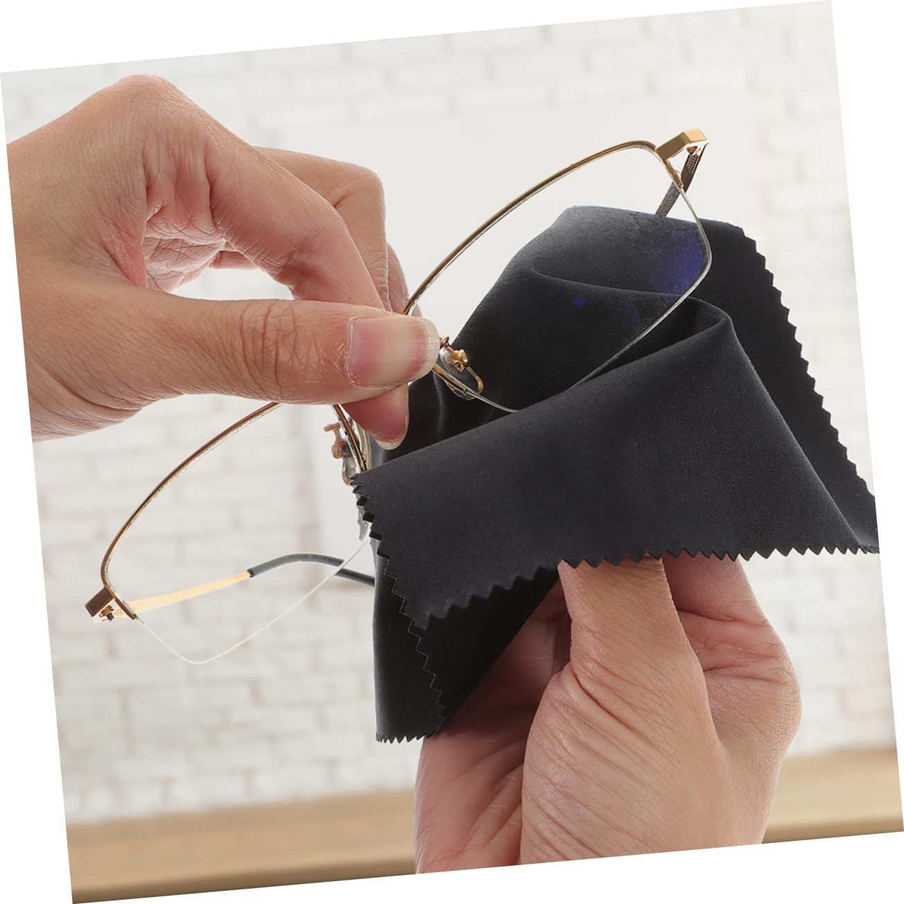 VALICLUD 5 Series Para Gafas Limpieza De Gafas Azul Limpiador Lentes Gafas De Tela Paño De Pelusa Paño Para Gafas Tela De Ceñador De Ojo Fibra Extrafina Black 50 Piezas X 5