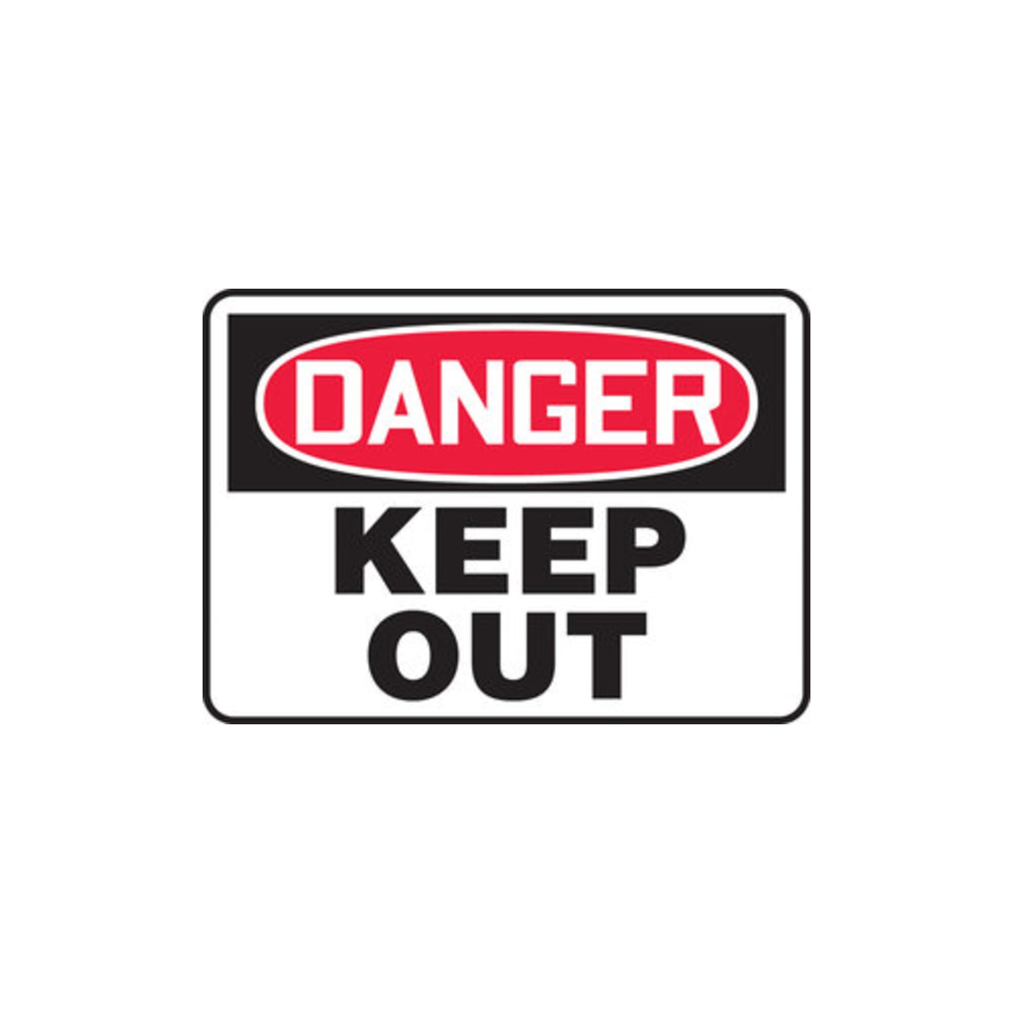 Signalétique Danger Keep Out plaque Aluma-Lite signalisation 7 x 10 - 2