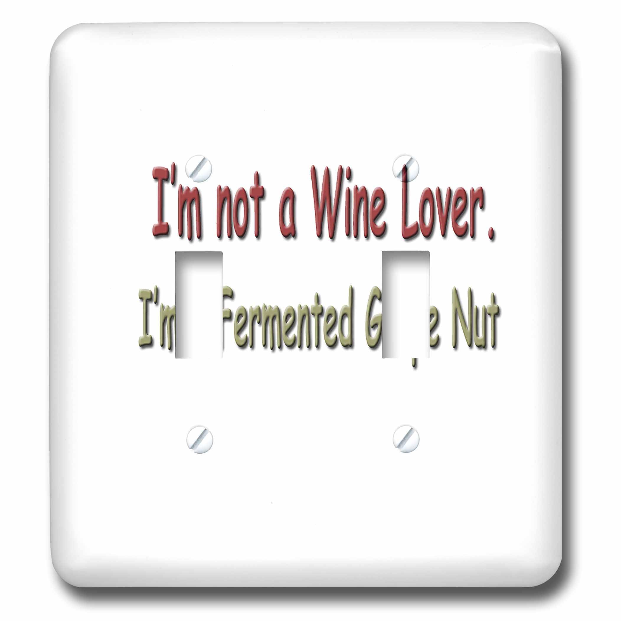 Interruptor doble con diseño para cocina y bodegas modelo 3dRose lsp_4334_2 Grape Nut
