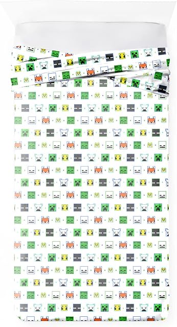 Minecraft Creative Mode 100% Cotton Single Flat Sheet