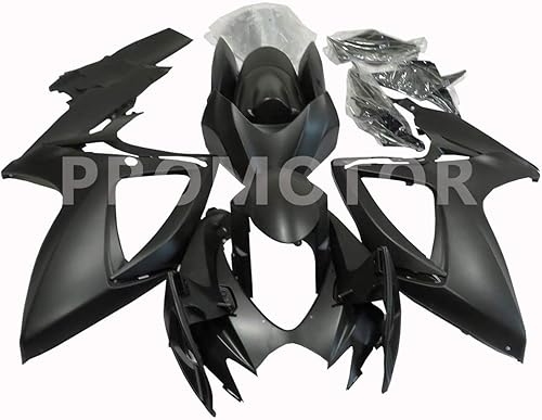 ZXMT Kit de carenado de motocicleta Carenados de inyección ABS para Suzuki GSXR 600 GSXR 750 K6 2006 2007 negro mate