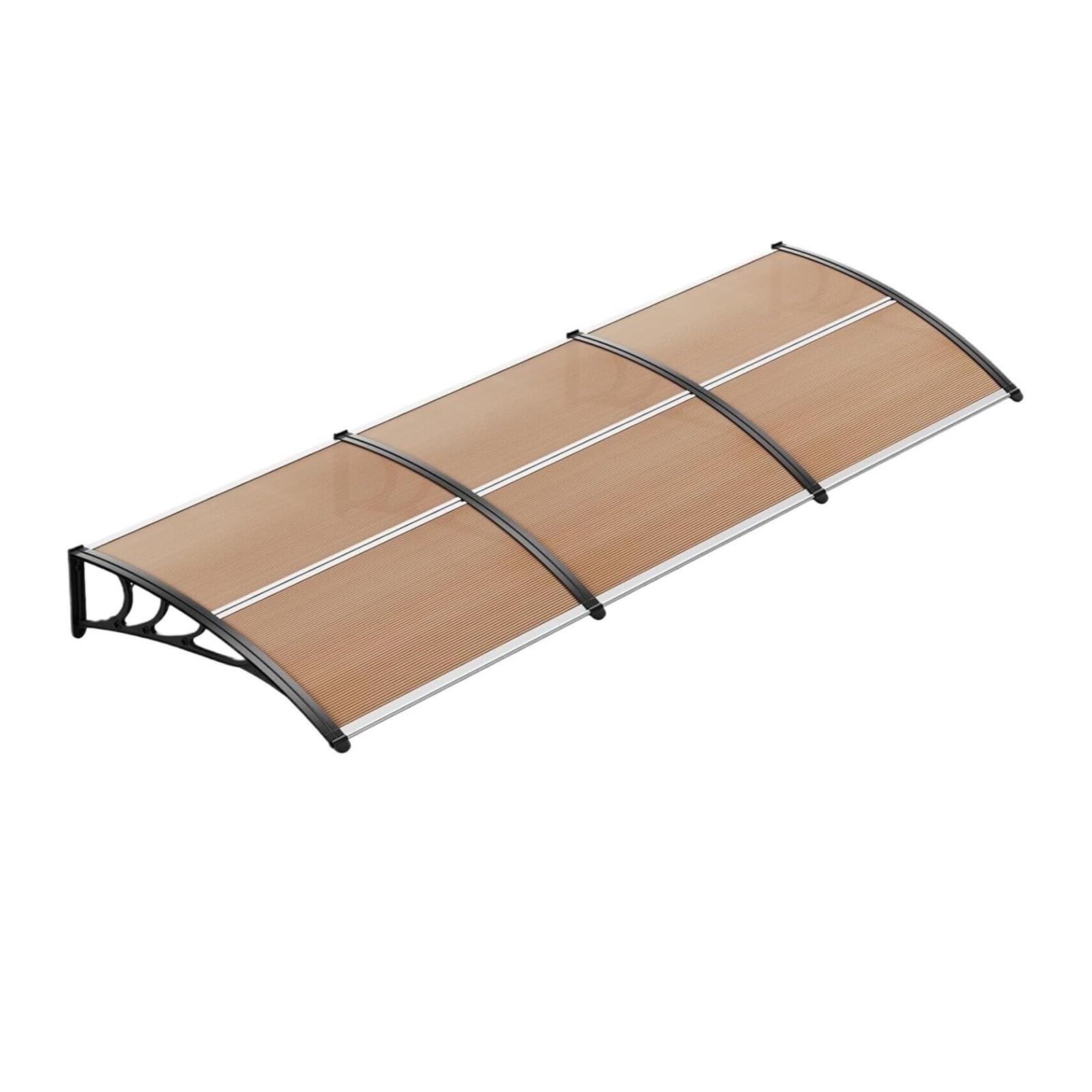Osłona Przeciwdeszczowa Na Okno Drzwi Przeciwsłoneczna Markiza Nowoczesna Z Poliwęglanu Zadaszenie Przednich Zewnętrznych Patio Wodoodporna Stajnia(100 * 120 brown)