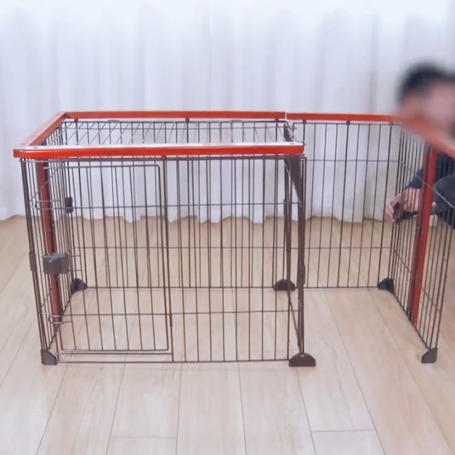 Amazon.co.jp: N&S 大型ペットケージ 木製風サークル トイレ