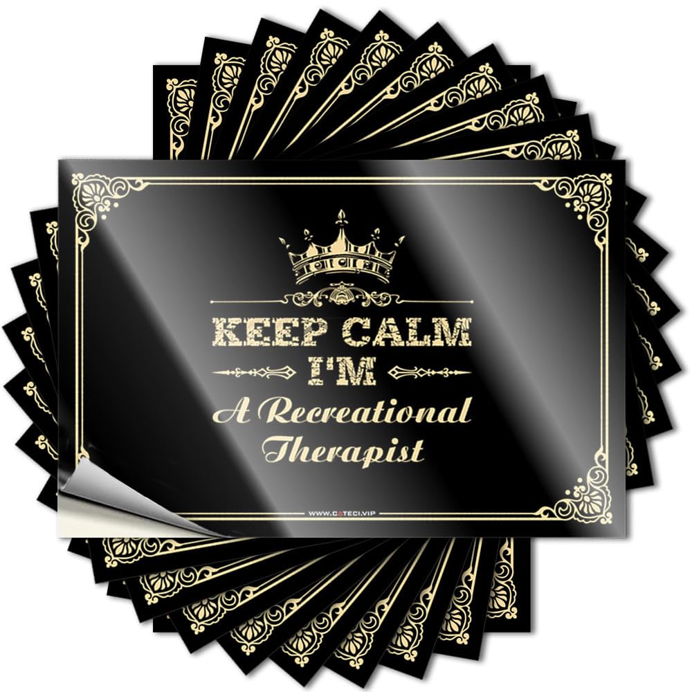 Decal Books Vinyl Sticker | Keep Calm I'm A Recreational Therapist Assorted for Skate Use(12X18CM)