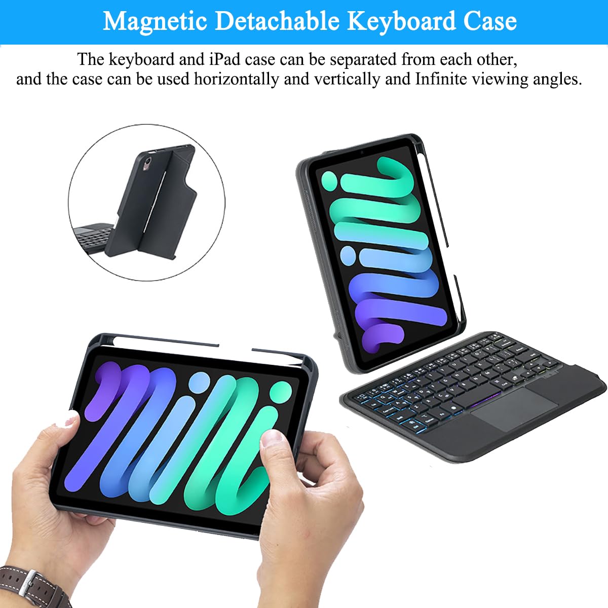 Detachable Magic Keyboard for 8.3 inch iPad Mini 6th / 7th