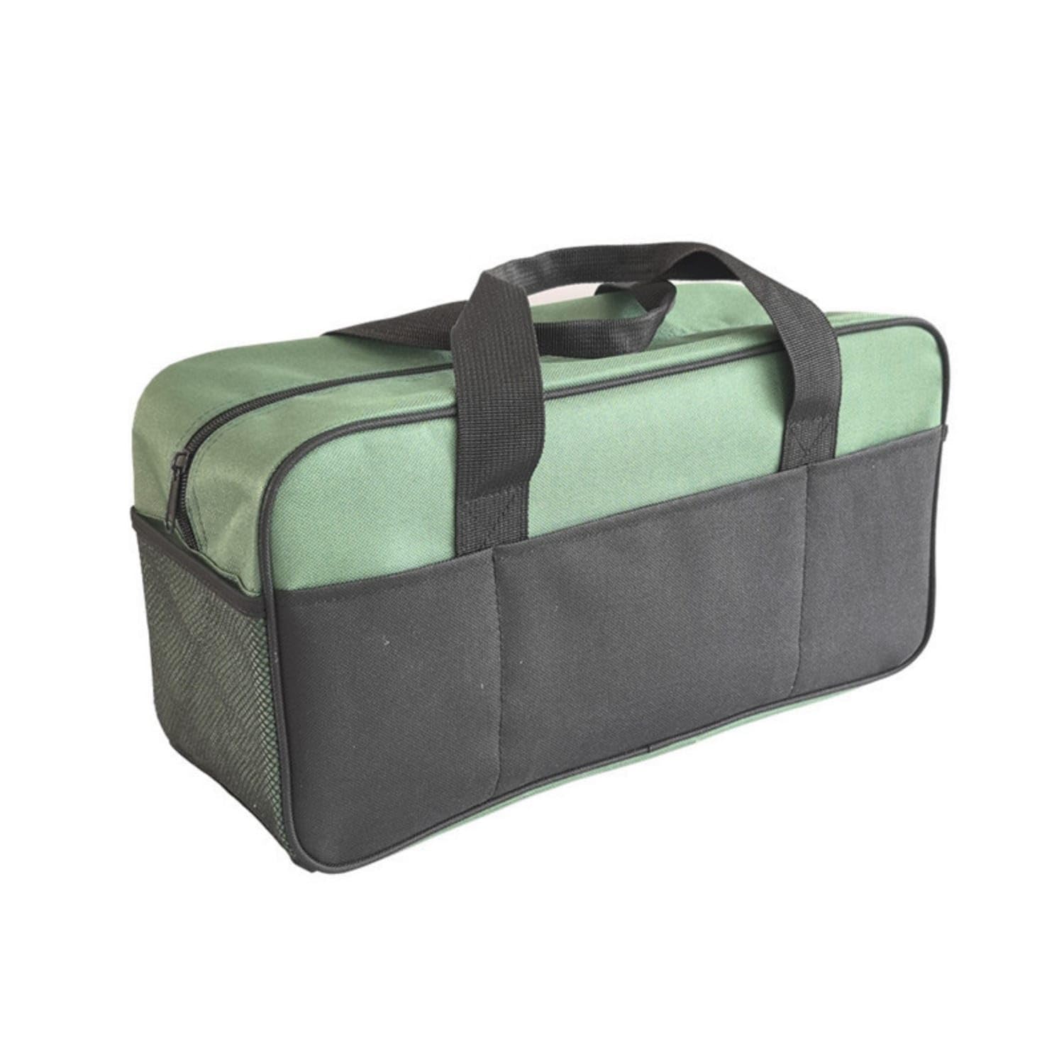 Soft-Sided Tool Bag with Pockets Multi-Pocket Oxford Cloth Tool Bag Portable Long-Lasting for Repair Technicians, Electricians, Installers, Home Workshop, Jobsite, Vehicle, Green-picture-10