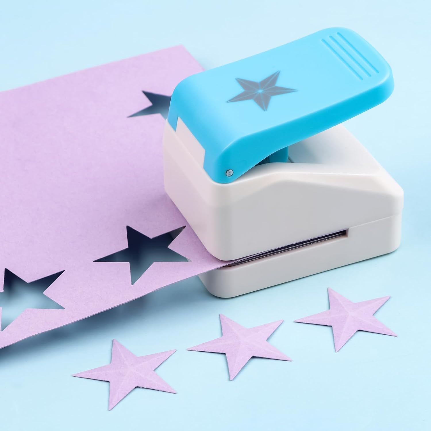 3D Star 1.4x1.4inch Embossing Punch; Punches Score Tools for Scrapbooking Journaling Paper Craft DIY Card Making Paper Crafting Scrapbooking DIY Card Making Arts Crafts Supplies