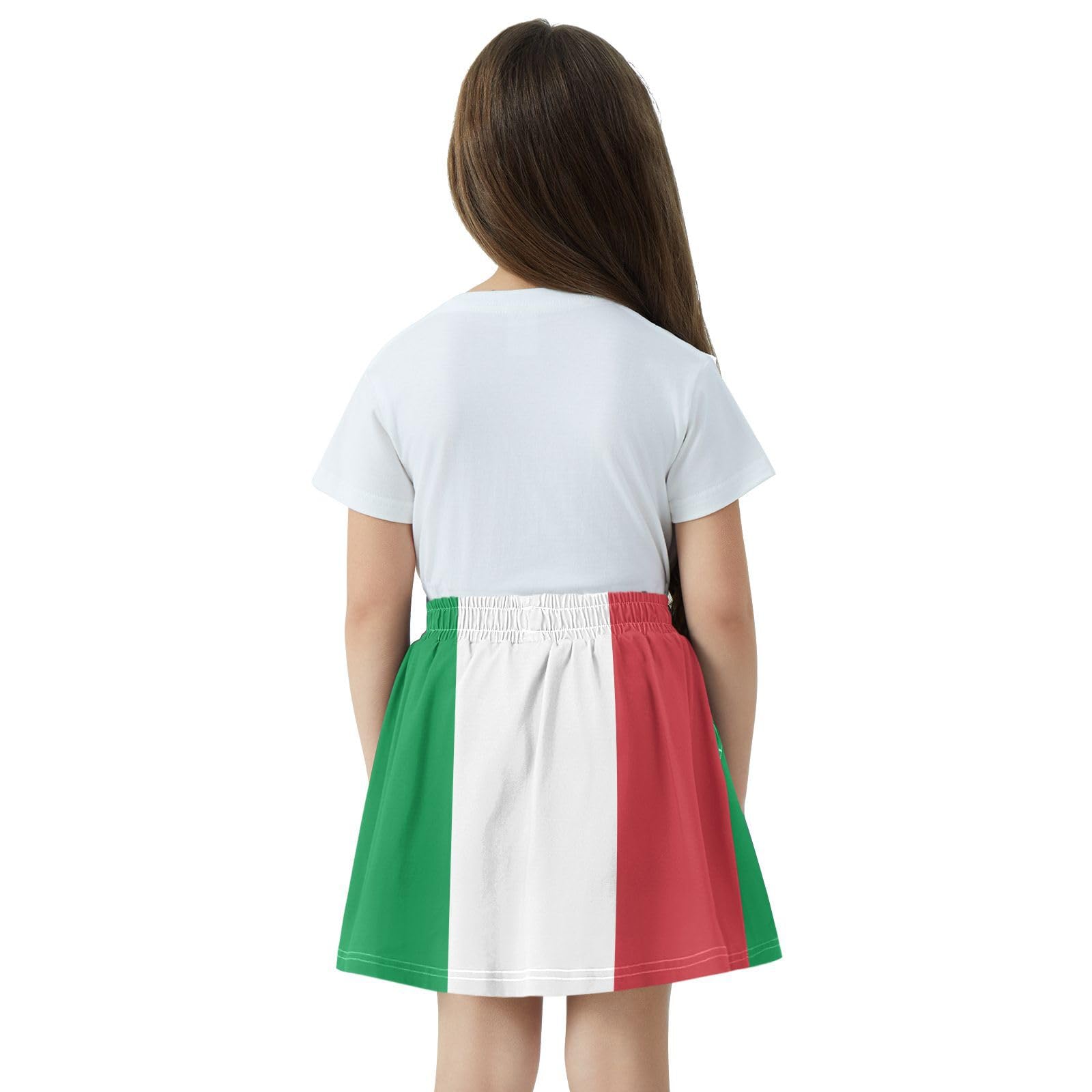 Jupe trapèze pour enfants durable et poches latérales résistantes au rétrécissement, polyvalente et assortie