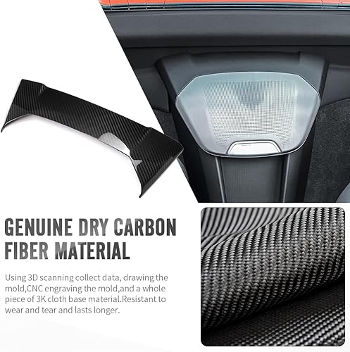 Miniatura 4 de Cubierta de altavoz superior de fibra de carbono auténtica para Corvette C8 2020 2021 2022 2023 Z06 Z51 convertible solamente, cargador interior de